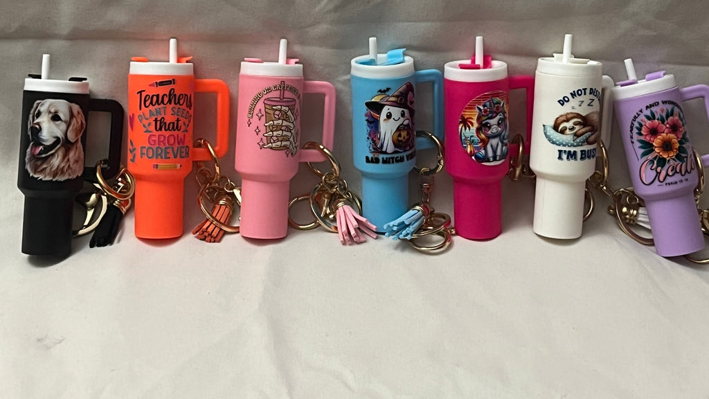Custom Tumbler Lip Balm Keychain Holder w/Lip Product
