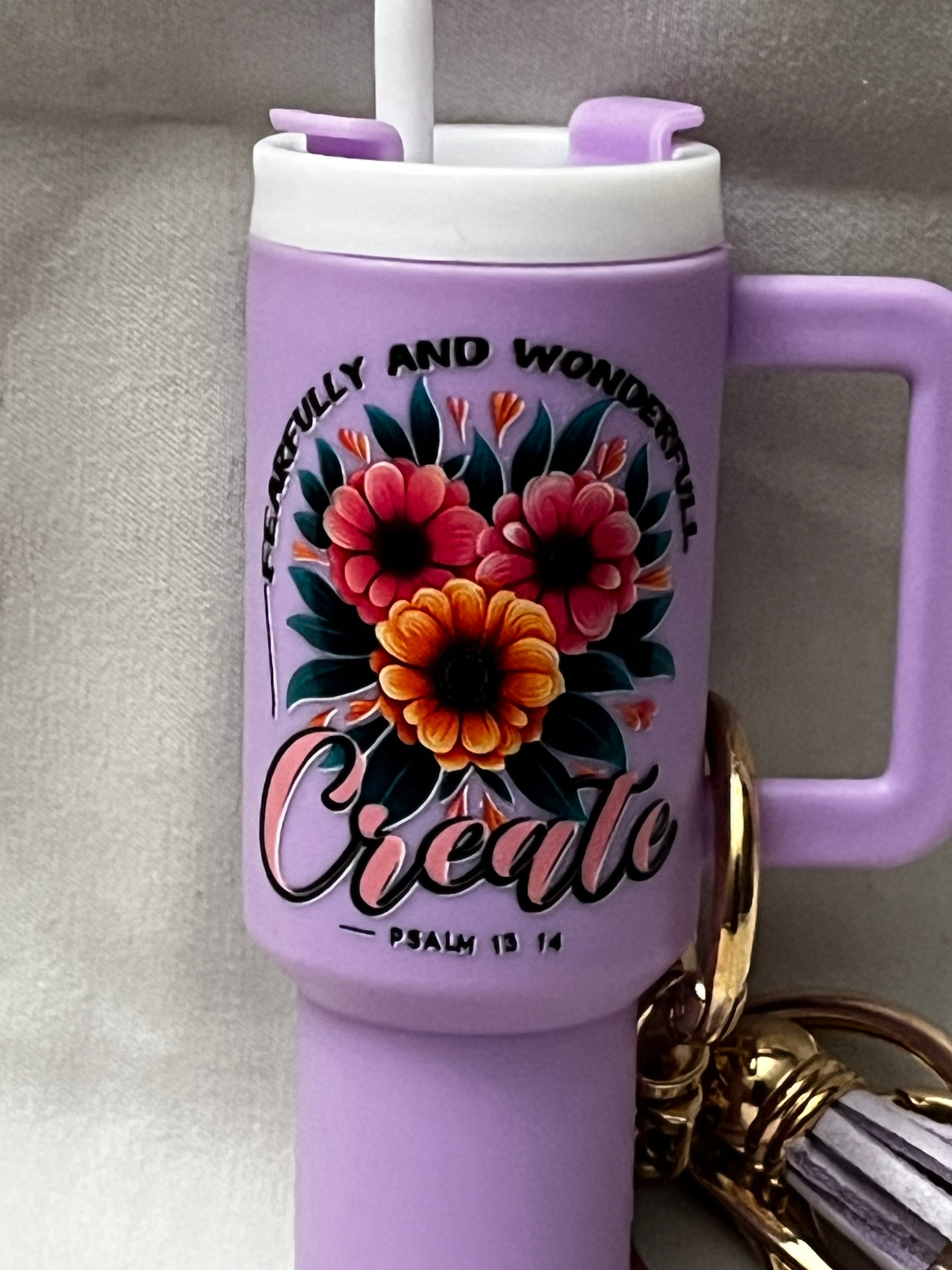 Custom Tumbler Lip Balm Keychain Holder w/Lip Product