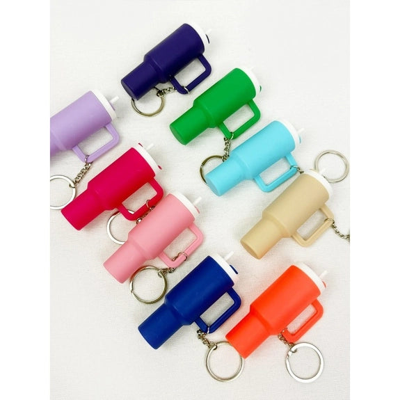 Custom Tumbler Lip Balm Keychain Holder w/Lip Product